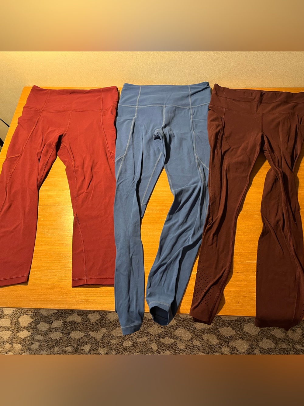 Lot of 3 Athleta stash pocket leggings